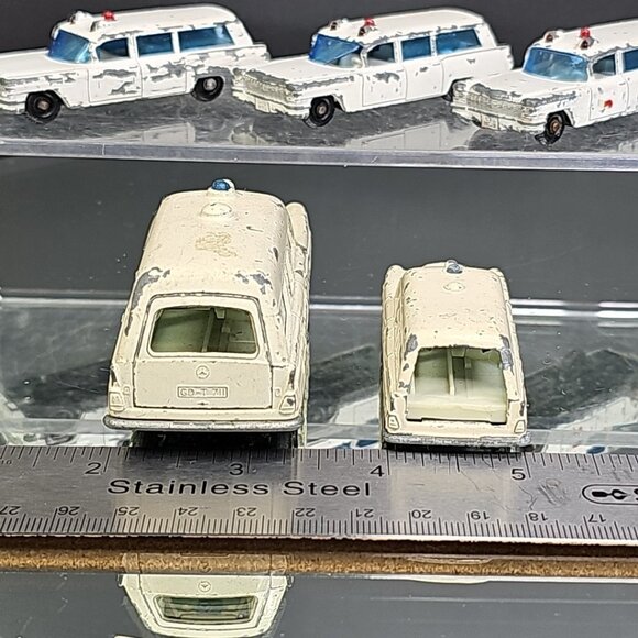 Vintage Lesney Matchbox Diecast Ambulances Car Lot Of 5 Regular And Kingsize - Picture 3 of 12